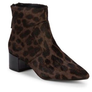 Karl Lagerfeld Maude Leopard Print Cow hair boots